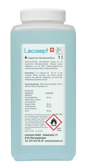 LISCOSEPT Haendedesinfektion Euroflasche 1000 ml