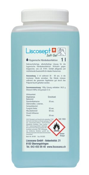 LISCOSEPT Soft Gel Händedesinfekt EuroflFl 1000 ml