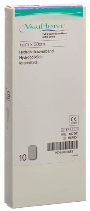 VARIHESIVE Verband 5x20cm extra dünn        10 Stk