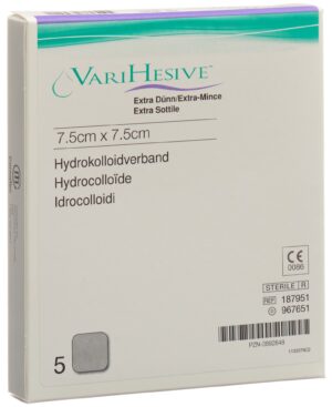 VARIHESIVE Verband 7.5x7.5cm extra dünn      5 Stk