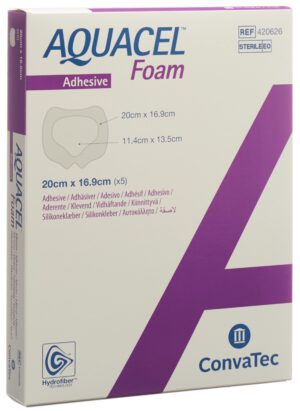 AQUACEL FOAM adhaesiv 20x16.9cm Sakral 5 Stk