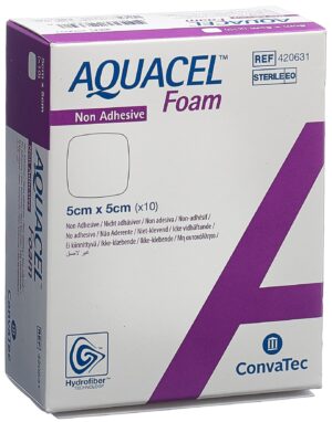 AQUACEL FOAM nicht-adhäsiv 5x5cm            10 Stk