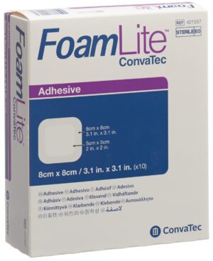 FOAM LITE Convatec Silikon-Schaum 8x8cm     10 Stk