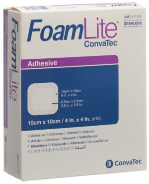 FOAM LITE Convatec Silikon-Schaum 10x10cm   10 Stk