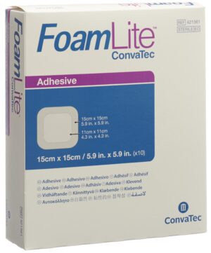FOAM LITE Convatec Silikon-Schaum 15x15cm   10 Stk