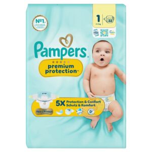 PAMPERS Prem Prot NB Gr1 2-5kg Newb Sin Pa 33 Stk