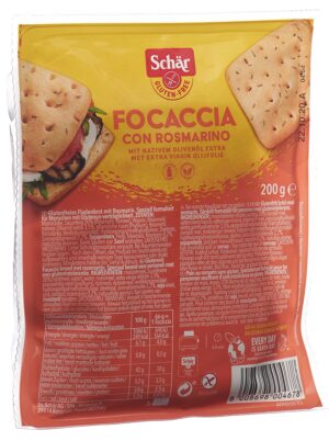 SCHAR Focaccia mit Rosmarin glutenfrei       200 g