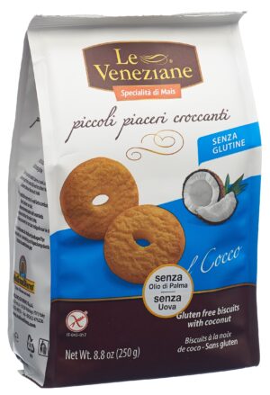 LE VENEZIANE Biscuits Kokosnuss glutenfrei   250 g