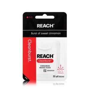 REACH Dental Floss Cleanburst Zimt gewachst Disp