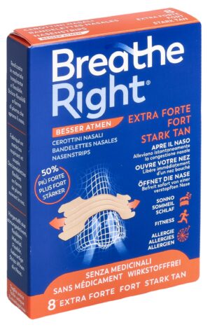 BREATHE RIGHT Nasenpfl EXTRA Stren TAN       8 Stk