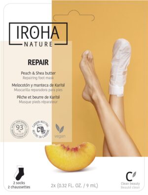 IROHA Foot Socks Mask Peach 2 x 9 ml