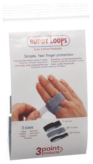 3PP Buddy Loops 3/4" 1.90cm breit grau   Btl 5 Stk