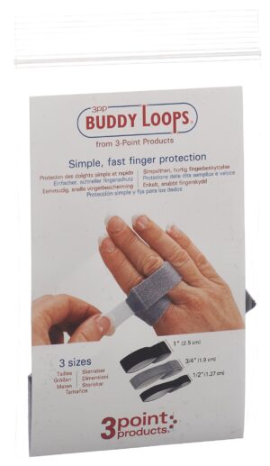 3PP Buddy Loops 1/2" 1.27cm breit schwar Btl 5 Stk