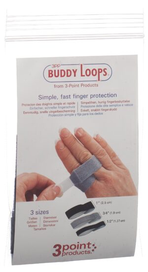 3PP Buddy Loops 1" 2.50cm breit schwarz  Btl 5 Stk