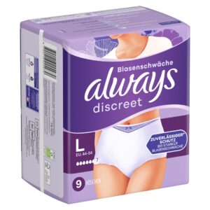 ALWAYS Discreet Inkontinenz Pants L Plus     9 Stk
