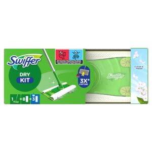 SWIFFER Boden Starterset Stab+Trockentü+Wischtü