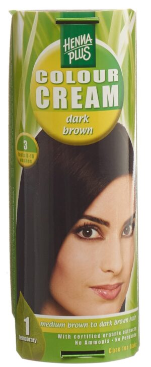 HENNA PLUS Colour Cream 3 dunkelbraun        60 ml