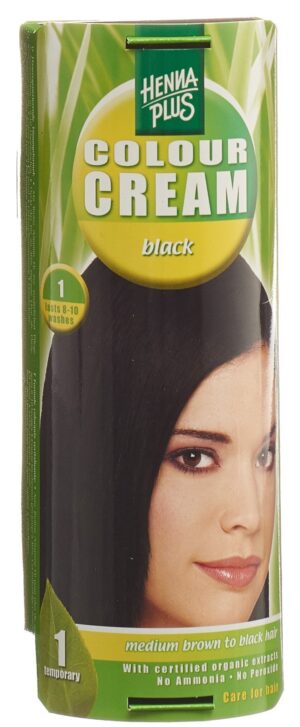 HENNA PLUS Colour Cream 1 schwarz            60 ml