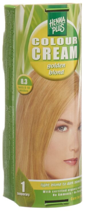HENNA PLUS Colour Cream 8.3 gold blond       60 ml
