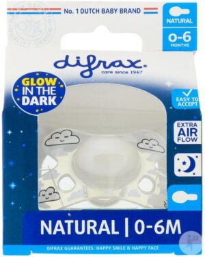 DIFRAX Nuggi Natural 0-6M Night Silikon