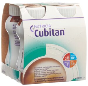 CUBITAN Trinknahrung Schokolade 4 x 200 ml