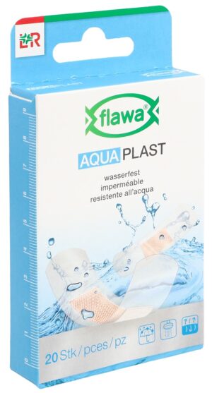 FLAWA Aqua Pl Pflasterstrips wasserf 2 Gr   20 Stk