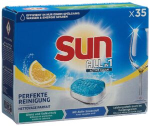 SUN All-in-1 Active Clean Tabs Lemon    Box 35 Stk
