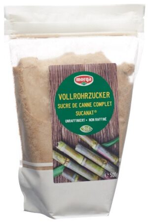 MORGA Sucanat Vollrohrzucker Bio         Btl 500 g