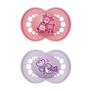 MAM Original Nuggi Sil 6-16m Girl        Box 2 Stk