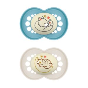 MAM Night Nuggi Sil 6-16m Boy            Box 2 Stk