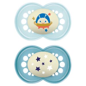 MAM Night Nuggi Sil 16-36m Boy           Box 2 Stk