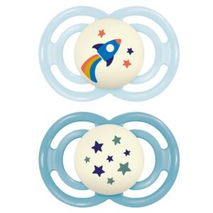 MAM Perfect Night Nuggi Sil 6-16m Boy    Box 2 Stk
