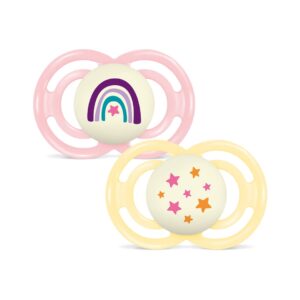 MAM Perfect Night Nuggi Sil 16-36m Girl  Box 2 Stk