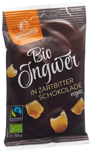 LANDGARTEN Ingwer Zartbitterschoko Bio Fairtr 70 g