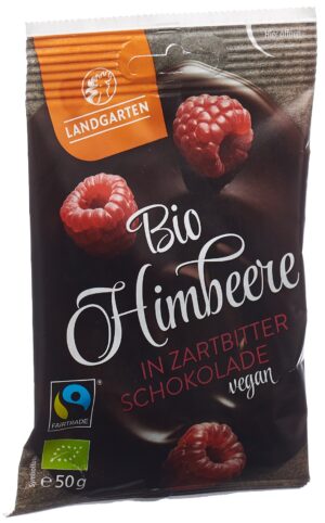LANDGARTEN Himbeere Zartbitterscho Bio Fairtr 50 g