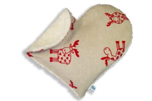 HIMMELGRUeN Kirschkern-Herzkissen 30x26cm Elch