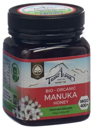 TRANZALPINE Manukahonig MGO 400+ Bio    Glas 250 g