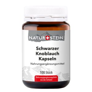 NATURSTEIN Schwarzer Knoblauch Kaps   Glas 100 Stk