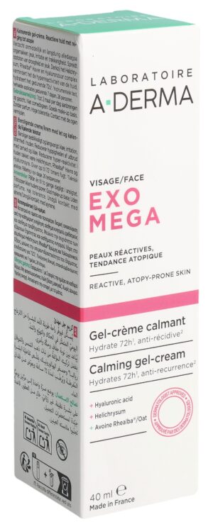 A-DERMA EXOMEGA Gesichts-Gel-Creme beruhigTb 40 ml