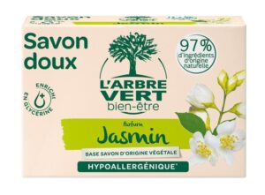L'ARBRE VERT ökologische Handseife Jasmin Box 90 g