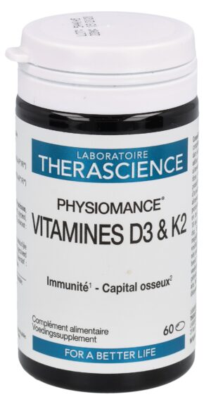 PHYSIOMANCE vitamines D3 & K2 Kaps Fl 60 Stk