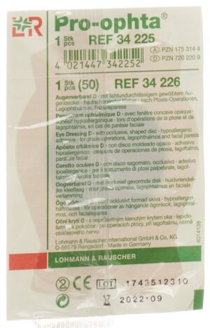 PRO-OPHTA Augenverband D lichtdicht hautf