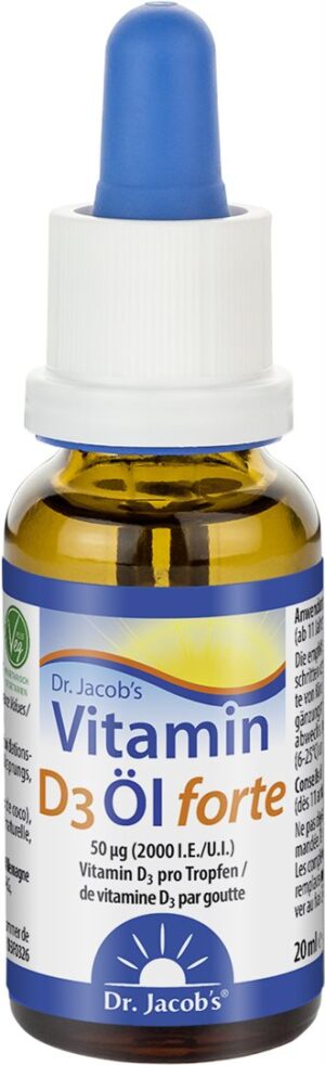 DR. JACOB'S Vitamin D3 Öl forte 2000 IPip Fl 20 ml