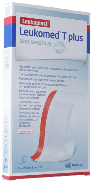 LEUKOMED T plus skin sensitive 8x15cm 5 Stk