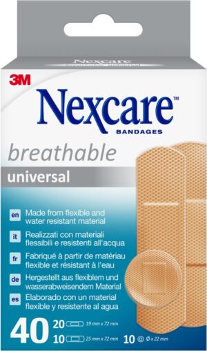 3M NEXCARE Breathable univer Pflast 3 Groess 40 Stk
