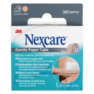 3M NEXCARE Gent Pap Tape Fixierpf 25mmx5m senRolle