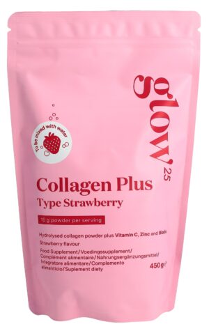 GLOW25 Kollagen Plus Plv Erdbeer Btl 450 g