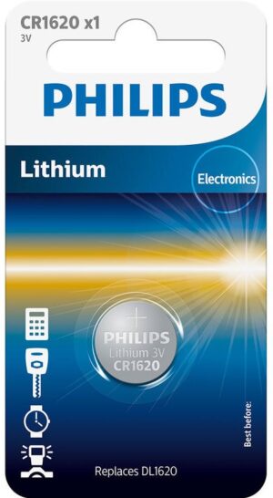 PHILIPS Batterien Lithium CR1620 Blist