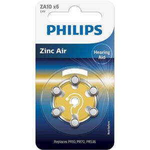PHILIPS Hörgerät Batterie 10 Blist 6 Stk