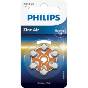 PHILIPS Hörgerät Batterie 13 Blist 6 Stk